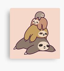 Sloth Stack Canvas Print