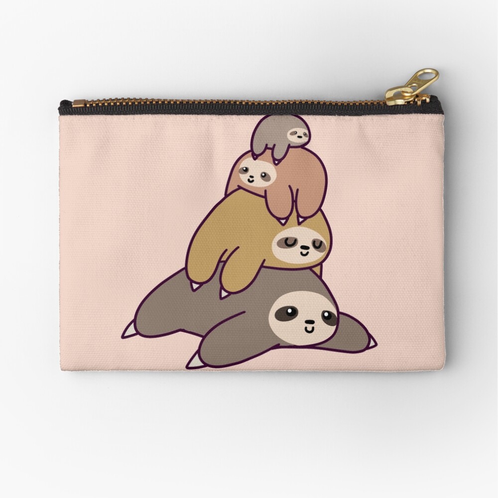 Sloth Stack Zipper Pouch