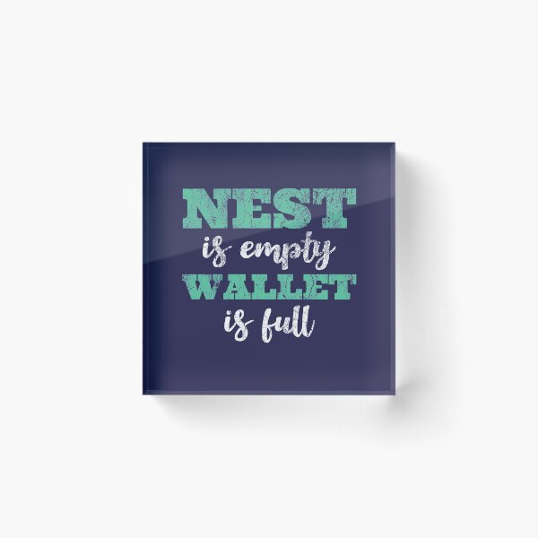 Item preview, Aquamarine Empty Nest - Nest Is Empty - Wallet Is Full designed and sold by WonderWear.