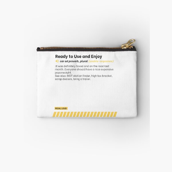 Item preview, Ready to Use and Enjoy - funny, classified ad, car buying proverbs defined designed and sold by PedalLoud.