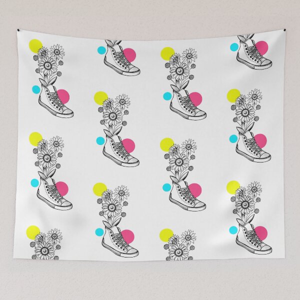 Item preview, Converse with Flowers Illustration designed and sold by SUPERSTEA.