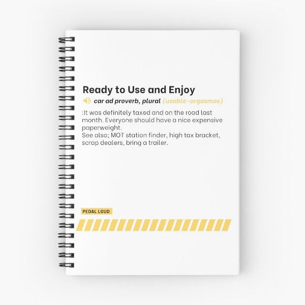 Item preview, Ready to Use and Enjoy - funny, classified ad, car buying proverbs defined designed and sold by PedalLoud.