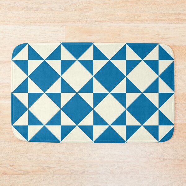Item preview, Blue and off-white geometric pattern designed and sold by DrawingBoard.