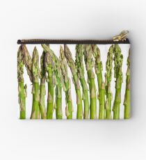 Asparagus Isolated On White Background Studio Pouch