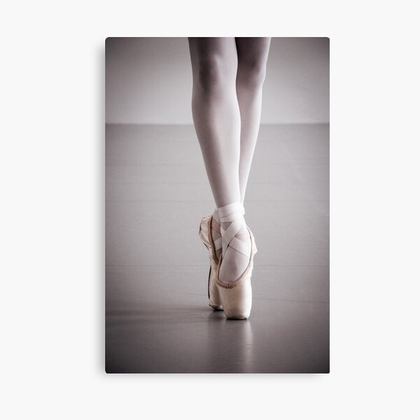 Ballet Dancer Legs in Pointe Shoes Canvas Print
