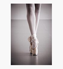 Ballet Dancer Legs in Pointe Shoes Photographic Print