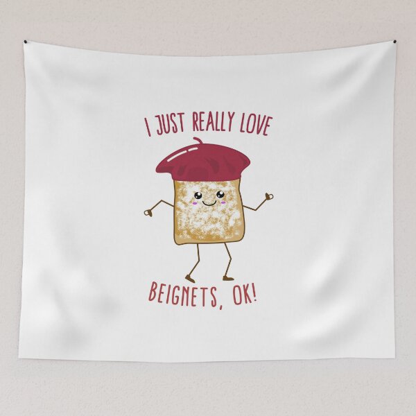 Item preview, I Just Really Love Beignets, OK! Cute Kawaii Beignet designed and sold by Kawaiindoodle.