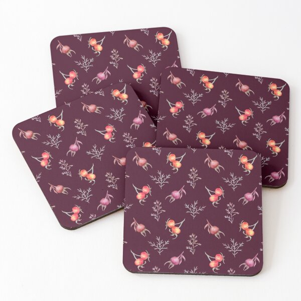 Item preview, Rosehip on burgundy  designed and sold by Flowersforbear.