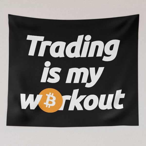Item preview, Bitcoin Trading is my New Workout - Crypto Btc Blockchain Love Currency Quote designed and sold by elhefe.