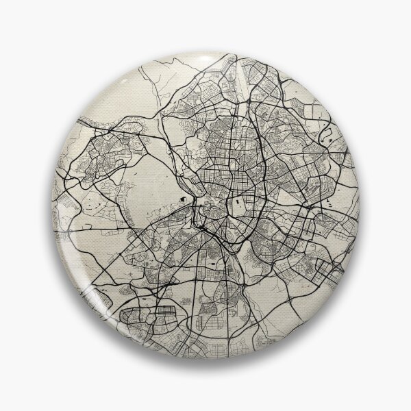 Item preview, Madrid Spain Vintage Street Map With Co-ordinates designed and sold by RossWilson12.