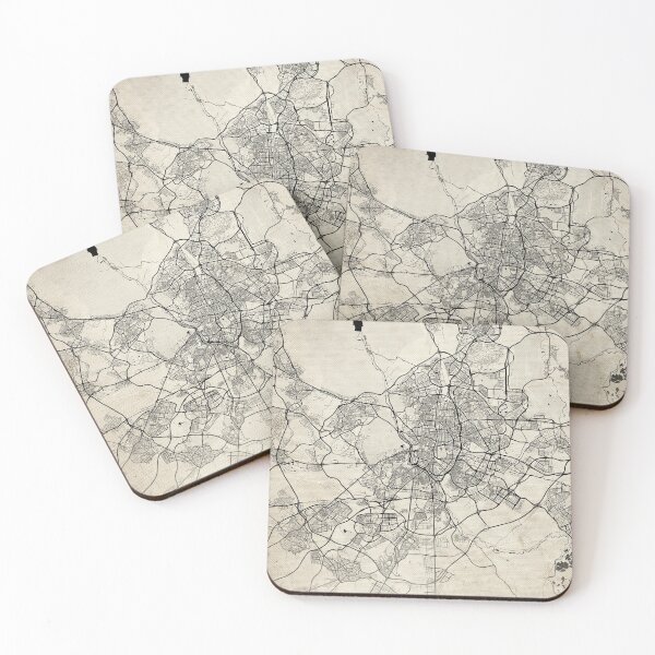 Item preview, Madrid Spain Vintage Street Map With Co-ordinates designed and sold by RossWilson12.