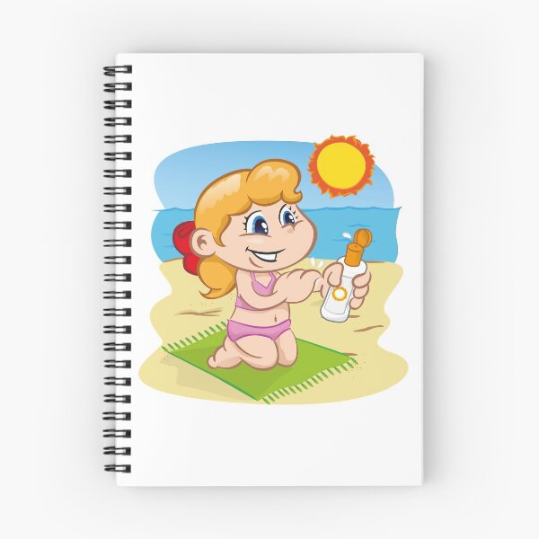 Item preview, Illustration is a character child in passing sunscreen at the beach. Ideal for sports and institutional information designed and sold by LucianoCosmo.