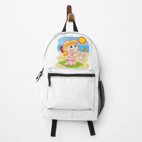 Item preview, Illustration is a character child in passing sunscreen at the beach. Ideal for sports and institutional information designed and sold by LucianoCosmo.