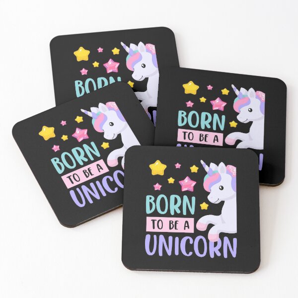 Item preview, Born To Be A Unicorn, Cute Colorful Design, Girls Boys Gift Idea designed and sold by AS-Shirts.