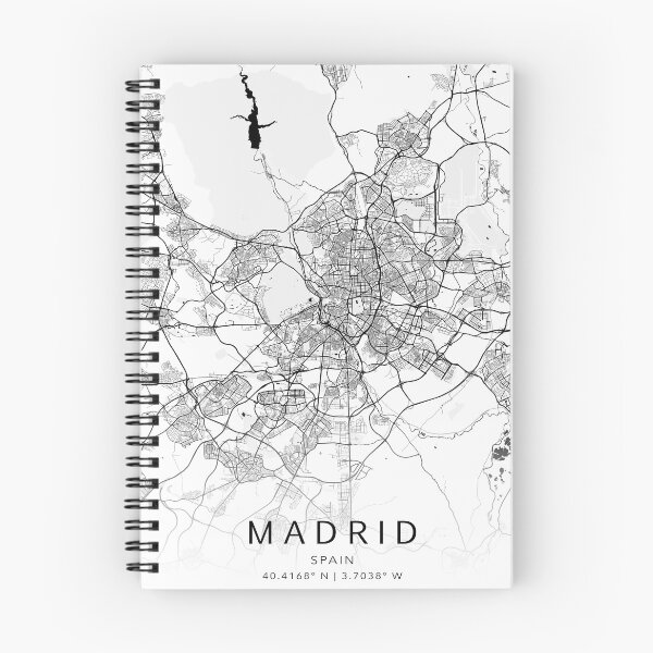 Item preview, Madrid Spain Vintage Street Map With Co-ordinates designed and sold by RossWilson12.