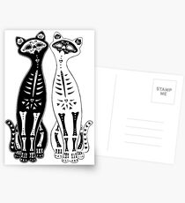 Opposites Attract Kitten Bones Postcards