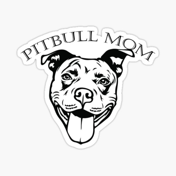 Vista previa del artículo con la obra «Pitbull Mom», diseñado y vendido por Paula Witte.