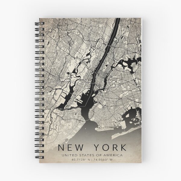 Item preview, New York USA Vintage Street Map With Co-ordinates designed and sold by RossWilson12.