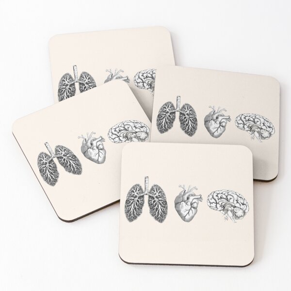 Item preview, A set of human organ, lungs, heart and brain designed and sold by Collagedream.