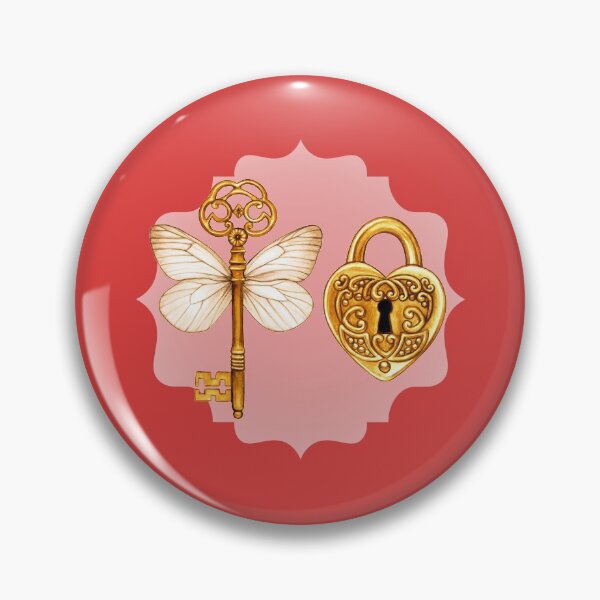 Item preview, Victorian Key With Butterfly Wings Heart Shaped Lock designed and sold by SSK Designs.