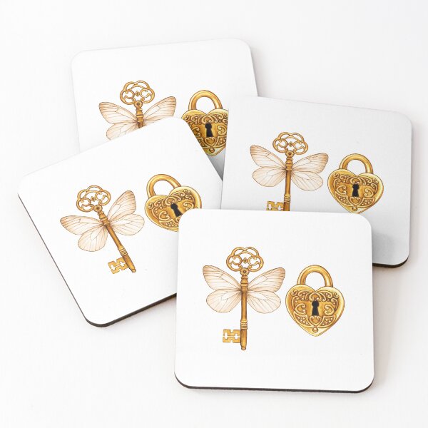 Item preview, Victorian Key With Butterfly Wings Heart Shaped Lock designed and sold by SSK Designs.