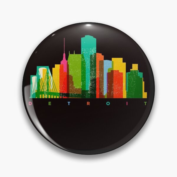 Artikelvorschau, DETROIT SKYSCRAPER SKYLINE MULTICOLOR CITYSCAPE entworfen und verkauft von dubcee.