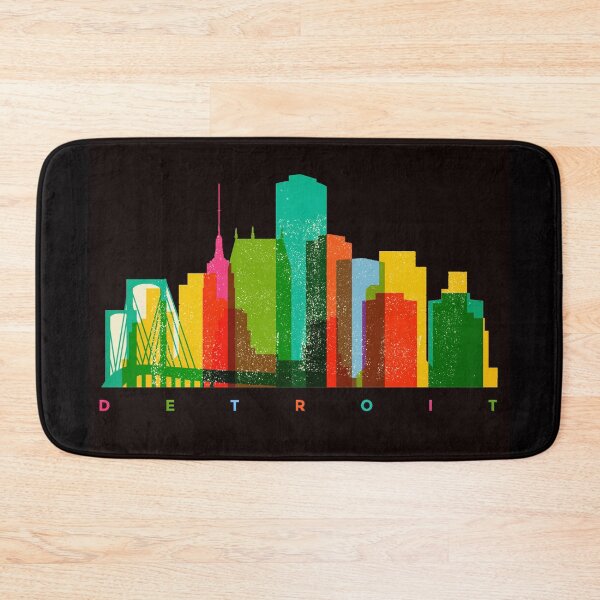 Artikelvorschau, DETROIT SKYSCRAPER SKYLINE MULTICOLOR CITYSCAPE entworfen und verkauft von dubcee.