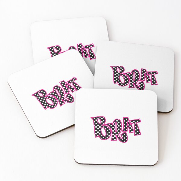 Artikelvorschau, Pink Checked Print Brat Y2K Aufkleber entworfen und verkauft von XANZIR SHOP.