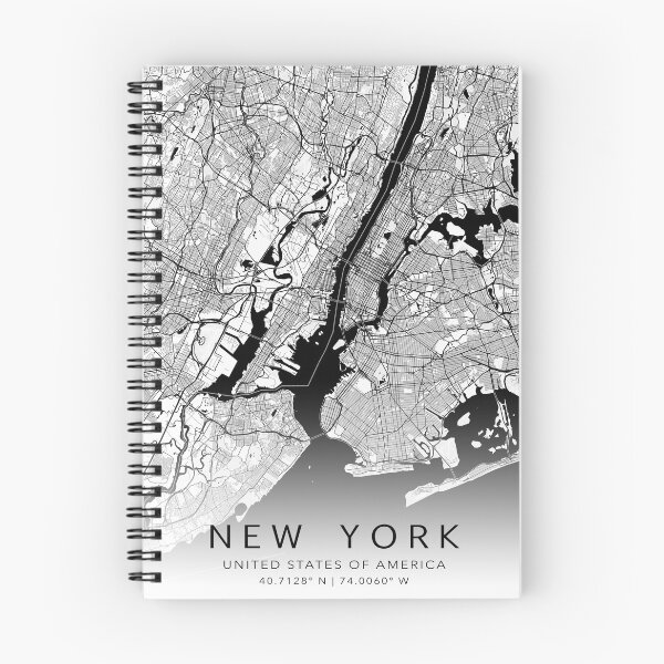 Item preview, New York USA Modern Street Map With Co-ordinates designed and sold by RossWilson12.
