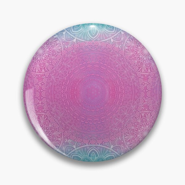 Item preview, Mandala wallpaper pink and blue designed and sold by KreaKat.