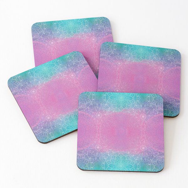Item preview, Mandala wallpaper pink and blue designed and sold by KreaKat.