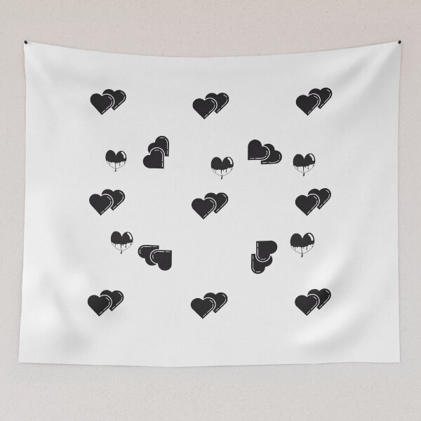 Item preview, Black Hearts Pattern  designed and sold by TimeOfTheFuture.