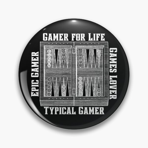 Item preview, Backgammon Gamer for Life Blanc designed and sold by MonocleSkully.