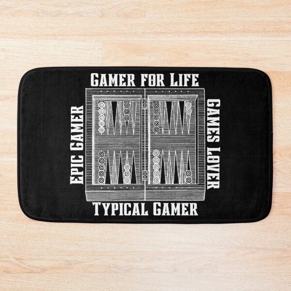 Item preview, Backgammon Gamer for Life Blanc designed and sold by MonocleSkully.