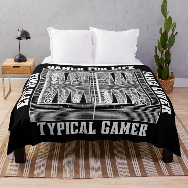 Item preview, Backgammon Gamer for Life Blanc designed and sold by MonocleSkully.