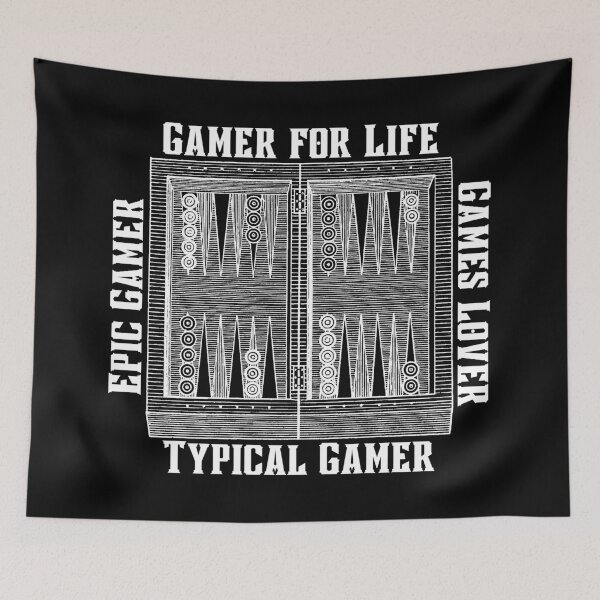 Item preview, Backgammon Gamer for Life Blanc designed and sold by MonocleSkully.