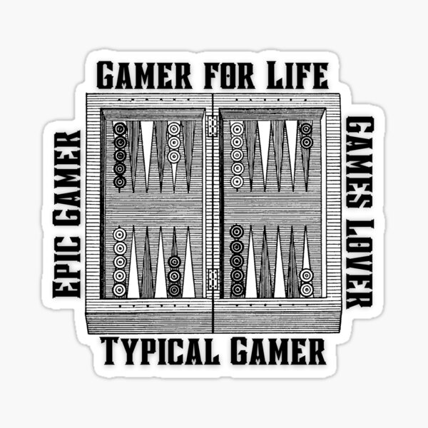 Item preview, Backgammon Gamer for Life Blanc designed and sold by MonocleSkully.