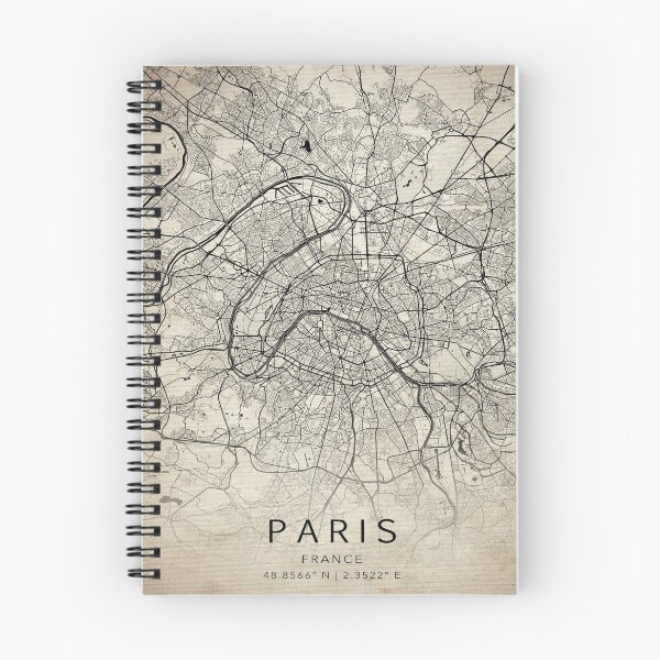 Item preview, Paris France Vintage Street Map With Co-ordinates designed and sold by RossWilson12.