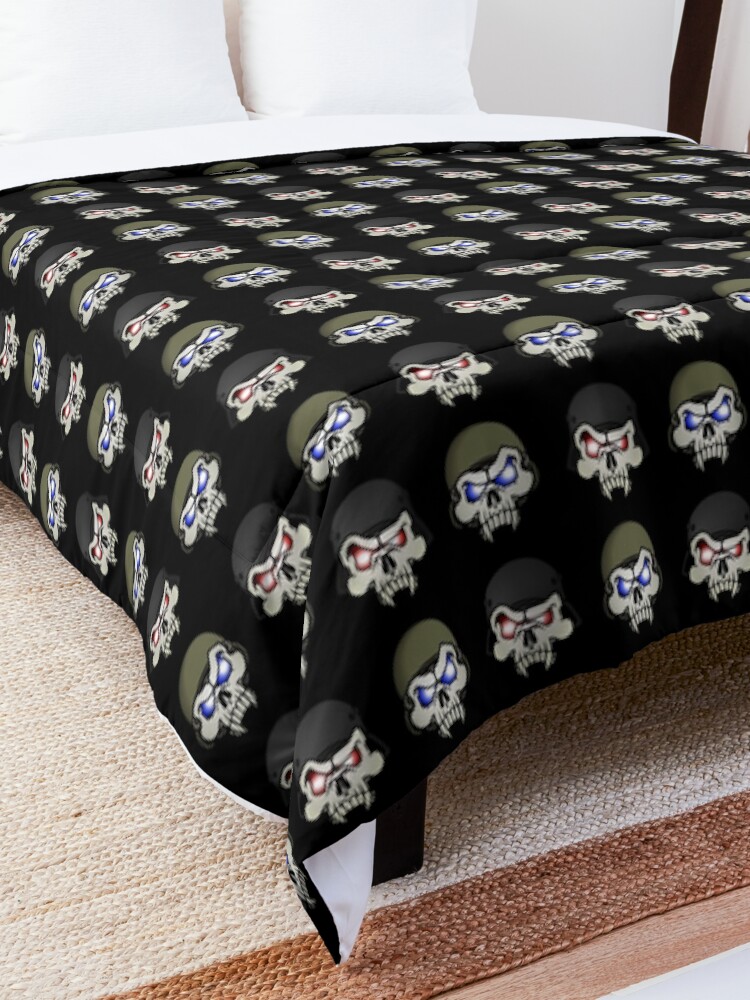 Thumbnail 5 of 6, Comforter, MONSTERGEDDON 42 Skull x 4 designed and sold by MONSTERGEDDON42.