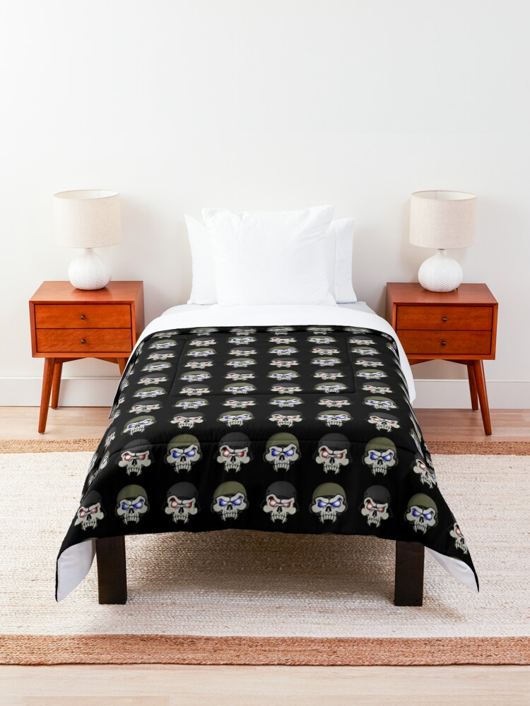 Thumbnail 3 of 6, Comforter, MONSTERGEDDON 42 Skull x 4 designed and sold by MONSTERGEDDON42.