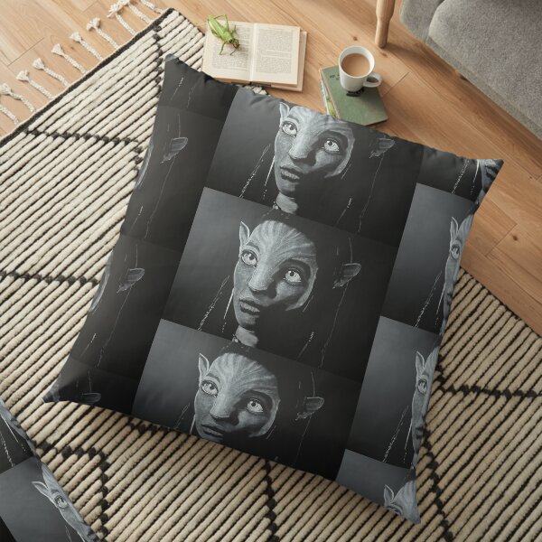 Avatar Neytiri Chalk Drawing 2020 Floor Pillow