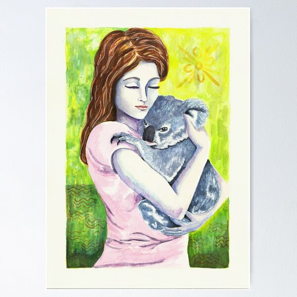 Item preview, Girl Hugging Koala   designed and sold by Susan Korsnick.