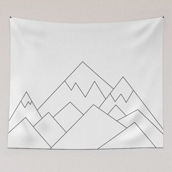 Item preview, Geometric mountains designed and sold by Lindsey Fletcher.
