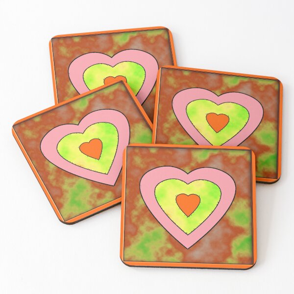 Item preview, Heart Art Digital Design Pink Orange Funky designed and sold by SillaHoekstra.