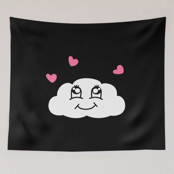 Item preview, Cute Happy Kawaii Cloud With Hearts designed and sold by Paulina Vanlife.
