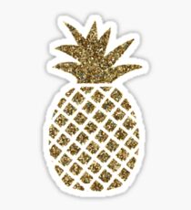 gold glitter pineapple Sticker