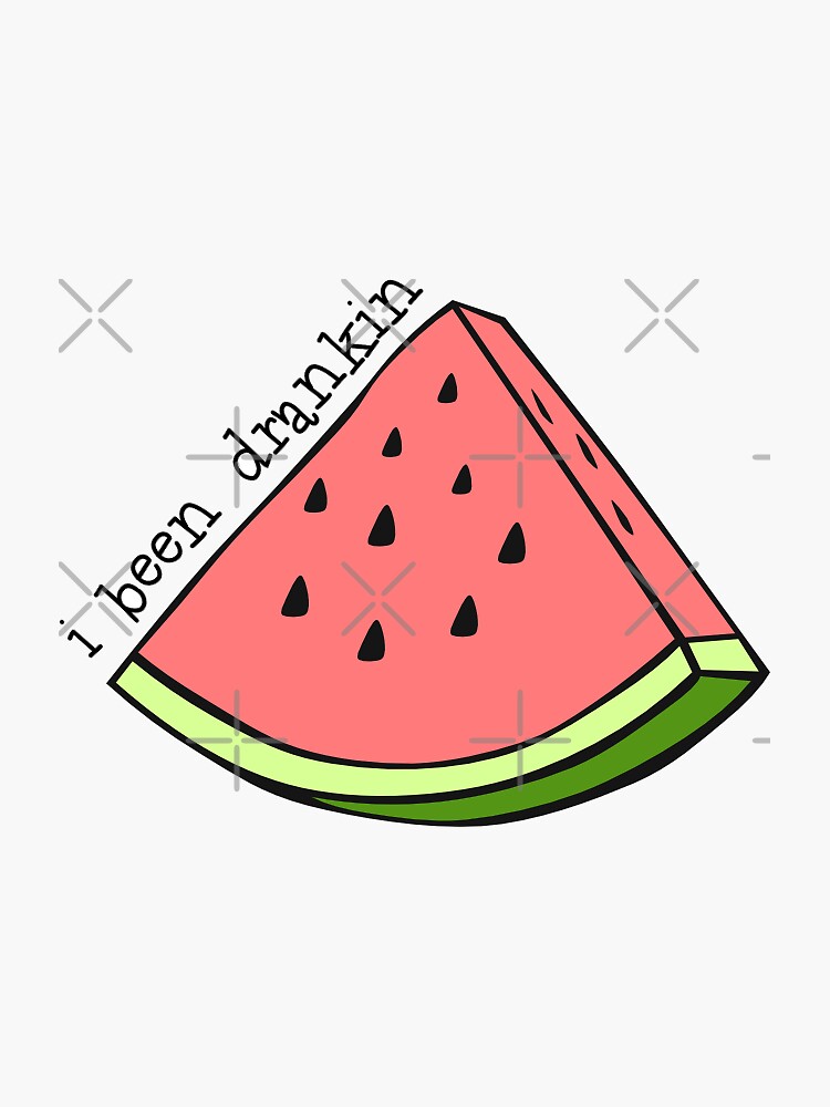 Thumbnail 3 of 3, Sticker, Drankin Watermelon designed and sold by katietruppo.