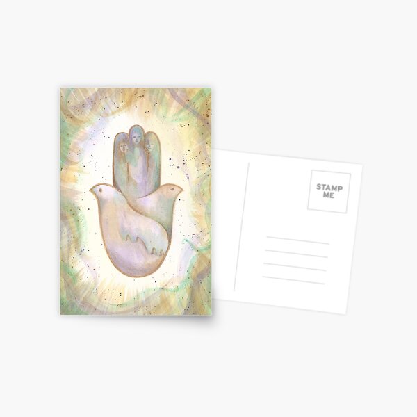 Hand of Protection with Birds Postcard