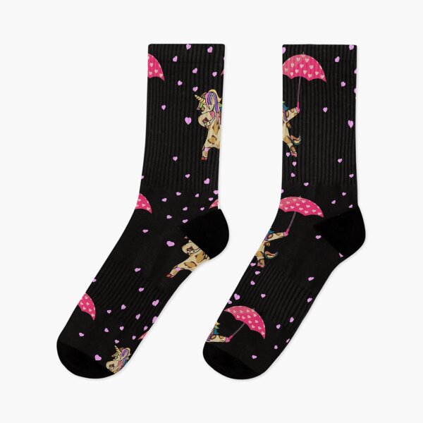 Item preview, Valentine´s Dabbing Unicorn with Umbrella designed and sold by joanaoberg.
