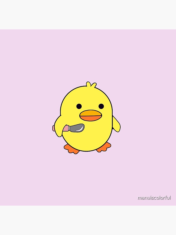 "Duck with a knife" Pin by manuiscolorful | Redbubble